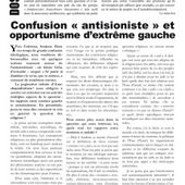 Confusion "antisioniste" et opportunisme d'extrême gauche