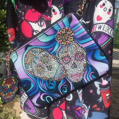  Un petit sac tête de mort en diamond Painting par Alyssonne 