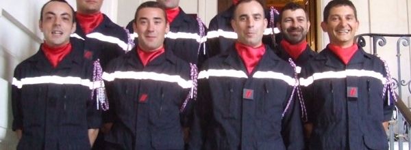 Huit sapeurs-pompiers volontaires distingués (Saint-Jean-d'Angély 14 juillet 2011)