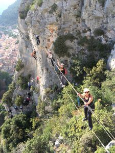 Une belle via ferrata à Peille... Un peu de sensations