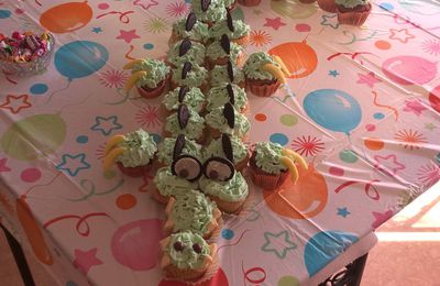 gateau crocodile en cupcakes