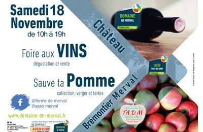 Roselyne Corblin et Pascal Levaillant présentent leur herbier contemporain du verger et des fruits de pressoir à la fête  "Sauve ta pomme"  à Brémontier-Merval le samedi 18 novembre 2023