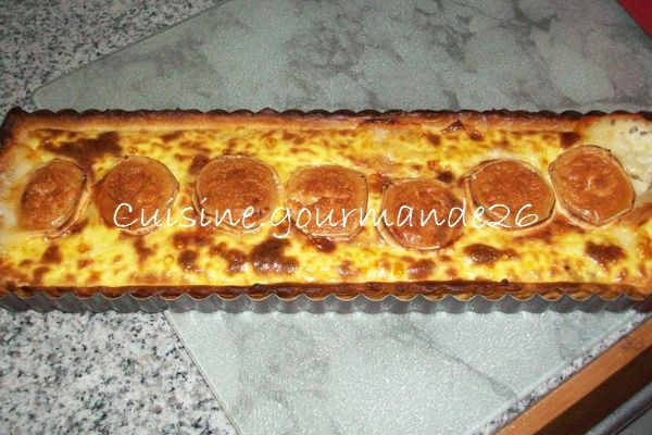 Tarte salée aux oignons et fromage de chèvre