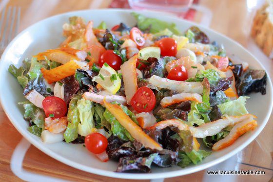 Salade avec champignons