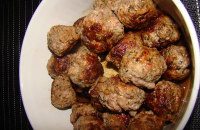 Petites boulettes de porc ... 3 façons pour les servir