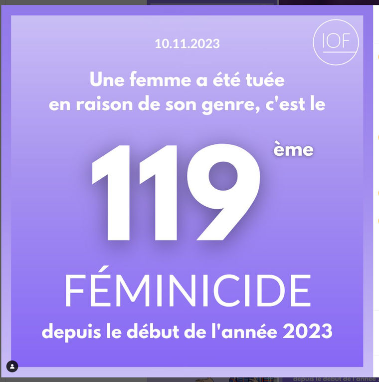 121 EME  FEMINICIDES  DEPUIS LE DEBUT DE L ANNEE 2023 