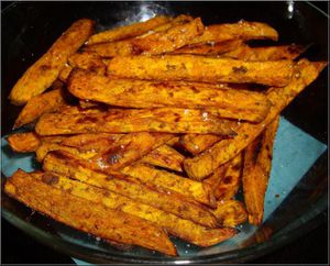 Frites de patates douces épicées