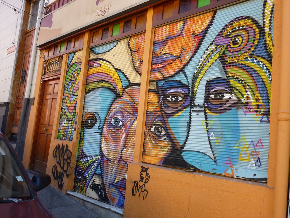 En terme d'art de rue, le Chili a été une mine d'or!! Entre Santiago et Valparaiso, on ne sait plus où donner de la tête. Les autres villes ne sont pas en reste... Voici un panel de ce que j'ai pu voir. Enjoy