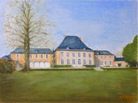 Dessins de maisons au pastel