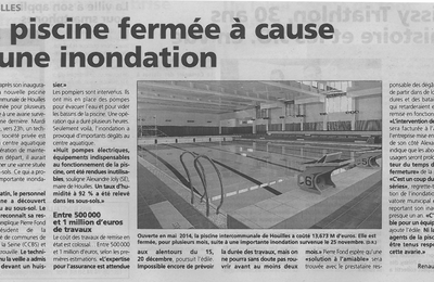 "La piscine fermée à cause d'une inondation" Courrier des Yvelines 03/12/14