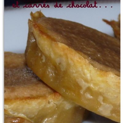 Tartelette aux carrés de chocolat et crème de marron