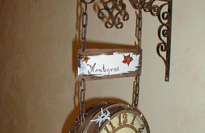 horloge double face fleurs des montagnes