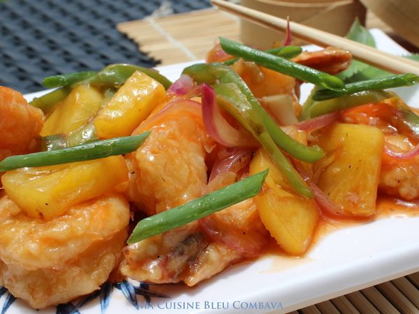 Crevettes Sautées Sauce Aigre Douce -Chine-
