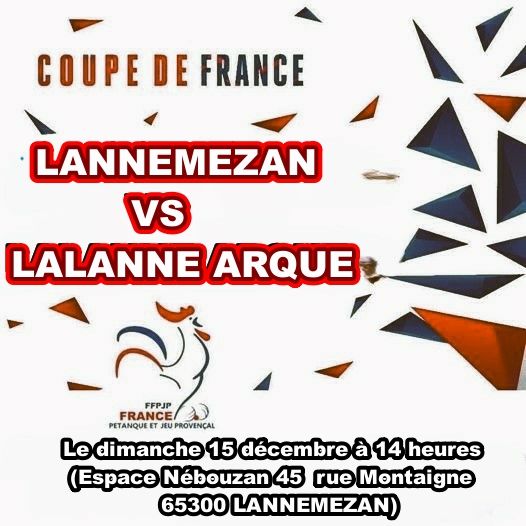 COUPE DE FRANCE 2024/2025 3ème TOUR LalanneArqué