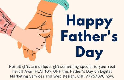 Fathers Day Promotions Logo Design Services Offered by Subraa Freelance Logo Designer Singapore