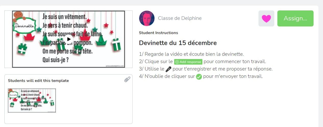 Devinette De Decembre 11 Et Activite Sur Seesaw Le Blog De Delphine