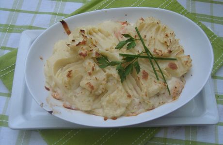 Tourte au poisson et aux crevettes