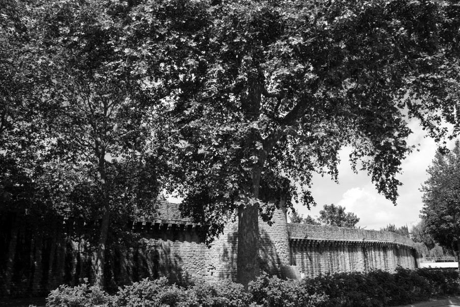 Photos de la ville de Guérande en noir et blanc