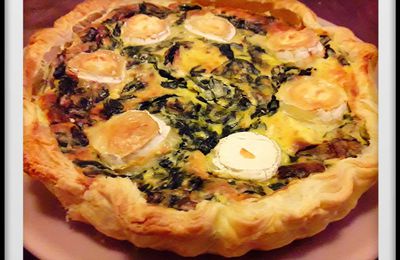 Tarte aux épinards, chèvre et ricotta 