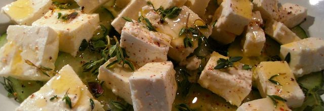 Salade De Concombre Au Feta Vinaigrette Miel Et Thym