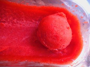 Mon sorbet à la fraise