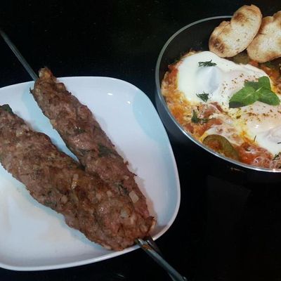 Menemen(Omelette turque) et Kebab