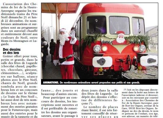 Même le Père Noël prend le train