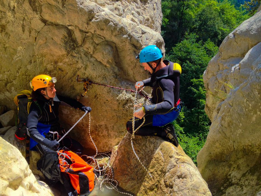 Canyoning : enchaînement Clapoure, Gros Riou jusqu'au Riou