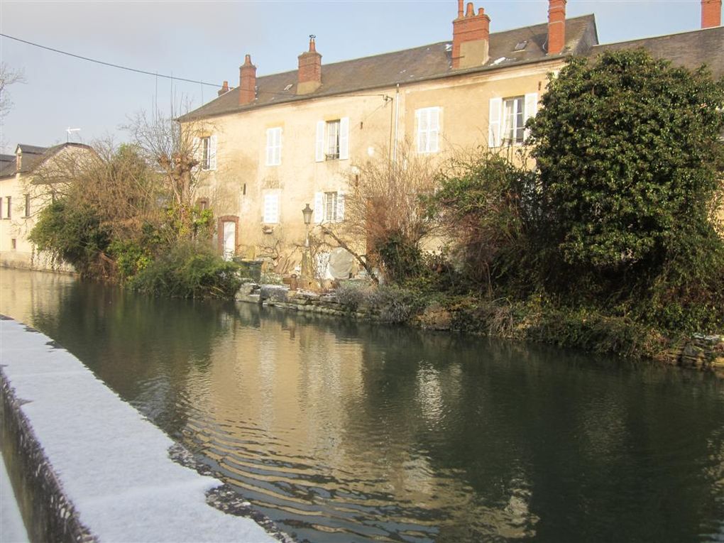 une balade dans les marais de Bourges, sous la neige
