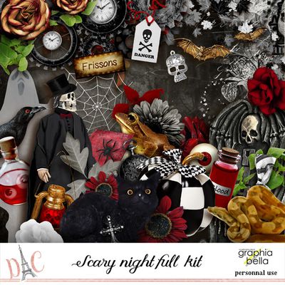 Coup de cœur - Gothic Kit scrapbooking - Scary Night by BELLA