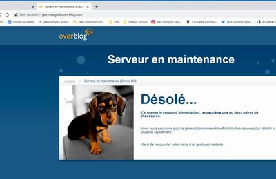 Mes blogs et mes articles sont régulièrement inaccessibles, cela n'est pas de mon fait et je m'en excuse. - My blogs and my articles are regularly inaccessible, it is not my fault and I apologize. (27/08/2020)