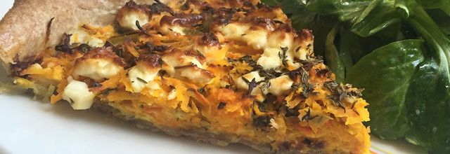 Quiche potimarron, poireaux et féta
