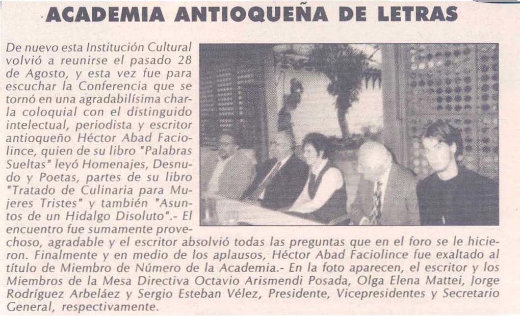 Album - Recuerdos Academia Antioqueña de Letras