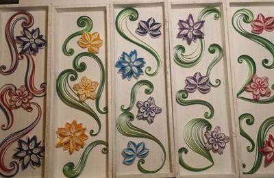 Tableaux fleuris en quilling 