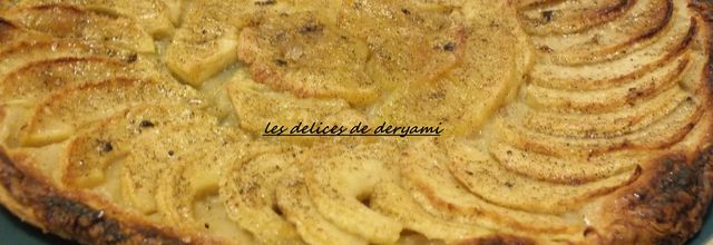 Tarte fine aux pommes et à la vanille (recette facile et économique )