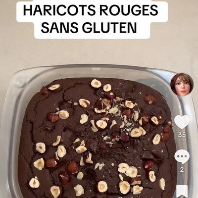 Brownie aux haricots rouges sans gluten