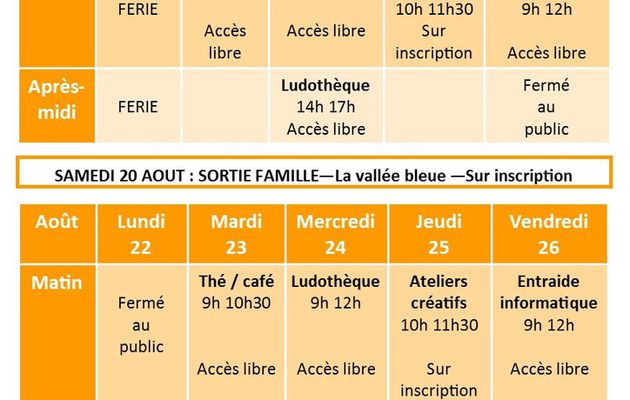 Le mois d'août à l'Arche