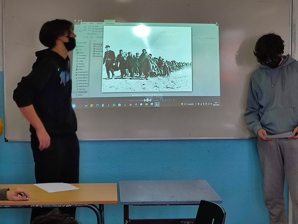 Intervention &quot;Hors les Murs du Mémorial de Rivesaltes pour l'EPI 3eme &quot;Camps et Mémoire&quot;