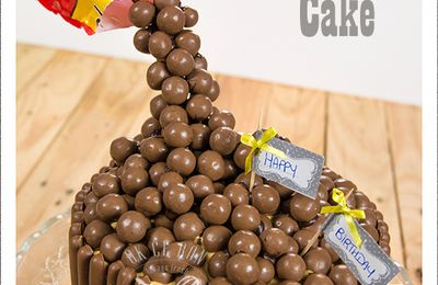 Gravity cake chocolat aux Maltesers et caramel au beurre salé