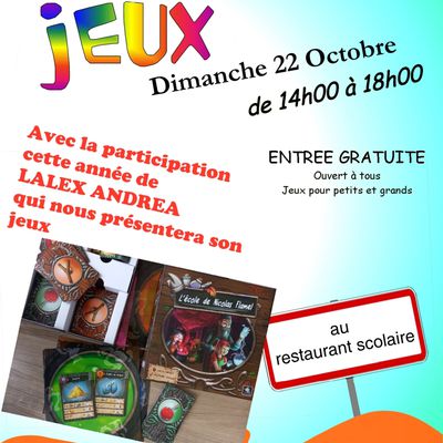 Dimanche Jeux au restaurant scolaire!