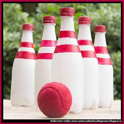 Turn Empty Soda Pop Bottles Into A Backyard Bowling Game