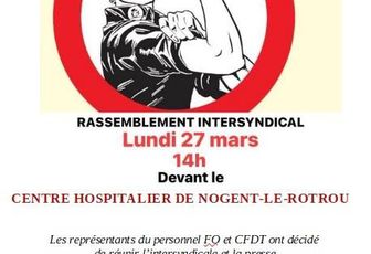 lundi 27 mars à 14h devant l'hôpital de Nogent !