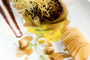 Foie gras poêlé aux pommes