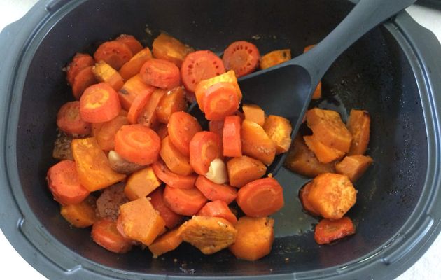 Carottes et patates douces au miel et cumin 