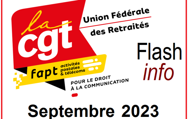 Flash info UFR - Septembre 2023