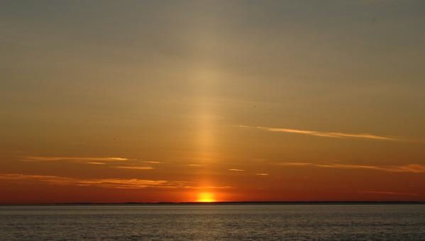 coucher de soleil sur la baie de Cap-Chat