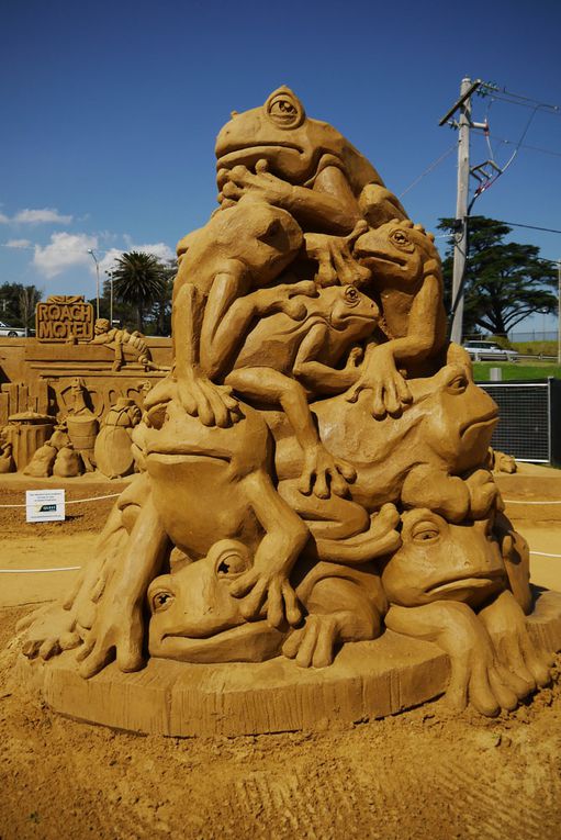 Sculptures de sable à Frankston (Sud de Melbourne).