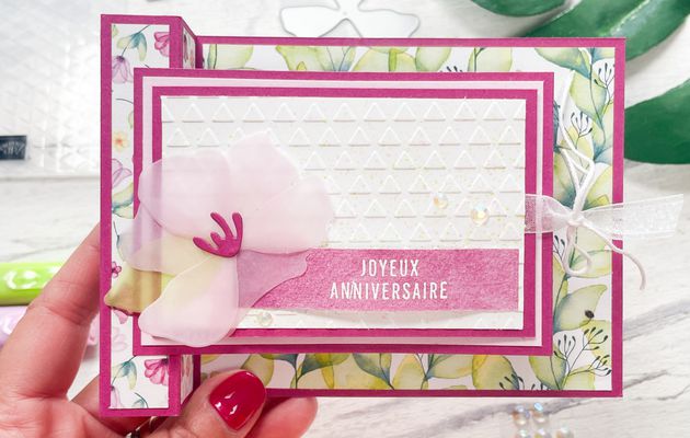 Tutoriel : Carte d'anniversaire fleurie