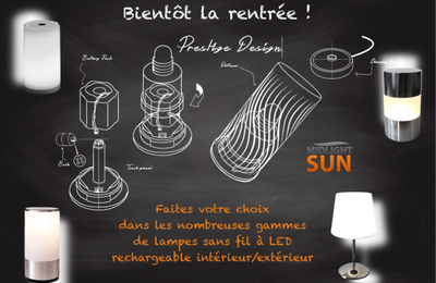 Lampes de table sans fil à LED rechargeable pour les collectivités - MIDLIGHTSUN