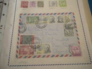 de beaux timbres sur enveloppes ayant voyagés